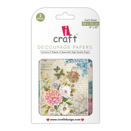 iCraft Decoupage Paper - Floral Tapestry 15 x 20