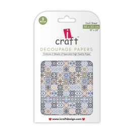 iCraft Decoupage Paper - Moroccon Tiles 15 x 20