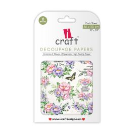 iCraft Decoupage Paper - Floral Bouquets 15 x 20