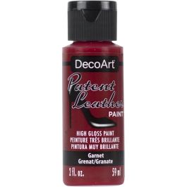 DecoArt Patent Leather - Glossy Acrylic Paint - 59 ML (2 Oz) Bottle - Garnet (07)