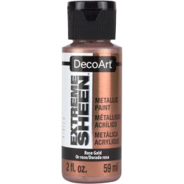 DecoArt Extreme Sheen Metallic Acrylic Paint - 59 ML (2 Oz) Bottle - Rose Gold (03)