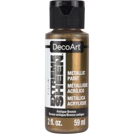 DecoArt Extreme Sheen Metallic Acrylic Paint - 59 ML (2 Oz) Bottle - Antique Bronze (08)