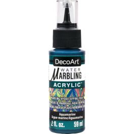 DecoArt Water Marbling Paint - 59 ML (2 Oz) Dropper Bottle - Aquamarine (11)