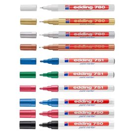 Edding Gloss Paint Markers - For Glass, Metal and Plastic