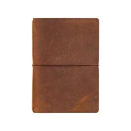 Endless Explorer Refillable Leather Journal Brown with Storyboard Large Notebook - Regalia Paper - 80 GSM Dotted (8.1 x 5.7