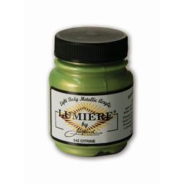 Jacquard Lumiere Metallic Fabric Colour - 2.25 Oz (66.54 ML) Jar - Citrine (542)