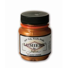 Jacquard Lumiere Metallic Fabric Colour - 2.25 Oz (66.54 ML) Jar - Burnt Orange (543)