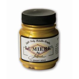 Jacquard Lumiere Metallic Fabric Colour - 2.25 Oz (66.54 ML) Jar - Bright Gold (552)