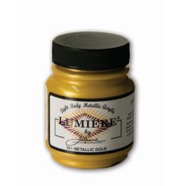 Jacquard Lumiere Metallic Fabric Colour - 2.25 Oz (66.54 ML) Jar - Metallic Gold (561)