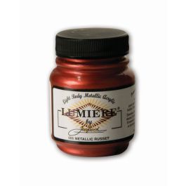 Jacquard Lumiere Metallic Fabric Colour - 2.25 Oz (66.54 ML) Jar - Metallic Russet (566)