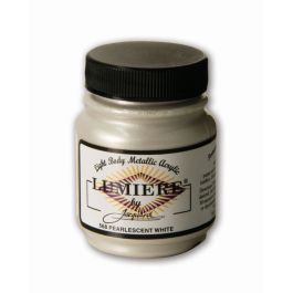 Jacquard Lumiere Metallic Fabric Colour - 2.25 Oz (66.54 ML) Jar - Pearlescent White (568)