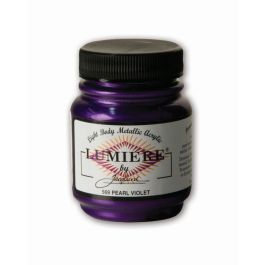 Jacquard Lumiere Metallic Fabric Colour - 2.25 Oz (66.54 ML) Jar - Pearlescent Violet (569)