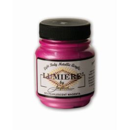 Jacquard Lumiere Metallic Fabric Colour - 2.25 Oz (66.54 ML) Jar - Pearlescent Magenta (573)