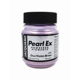 Jacquard Pearl Ex Powdered Pigments - 0.50 Oz (14.17 GM) Jar - Duo Violet-Brass (693)