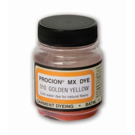 Jacquard Fabric Colours - Procion MX - Fiber Reactive Cold Water Dyes - 18.71 GM (2/3 Oz) Bottle - Golden Yellow (010)