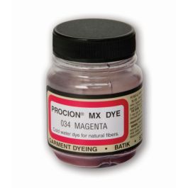 Jacquard Fabric Colours - Procion MX - Fiber Reactive Cold Water Dyes - 18.71 GM (2/3 Oz) Bottle - Magenta (034)