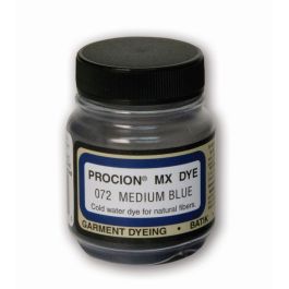 Jacquard Fabric Colours - Procion MX - Fiber Reactive Cold Water Dyes - 18.71 GM (2/3 Oz) Bottle - Medium Blue (072)