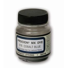 Jacquard Fabric Colours - Procion MX - Fiber Reactive Cold Water Dyes - 18.71 GM (2/3 Oz) Bottle - Cobalt Blue (076)