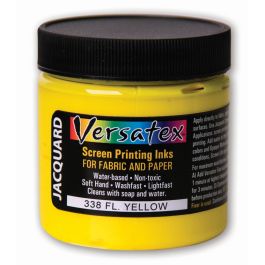 Jacquard Versatex Screen Printing Ink - 4 Oz (118.29 ML) Jar - Fluorescent Yellow (338)