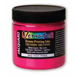 Jacquard Versatex Screen Printing Ink - 4 Oz (118.29 ML) Jar - Hot Pink (343)