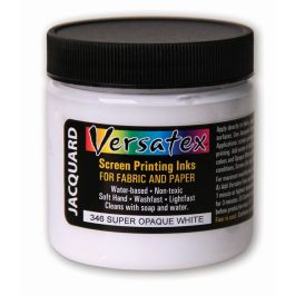 Jacquard Versatex Screen Printing Ink - 4 Oz (118.29 ML) Jar - Super Opaque White (346)