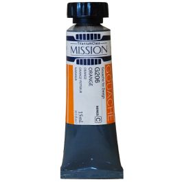 Mijello Mission Titanium Class Gouache for Design - Orange (206) - 15 ML