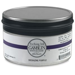 Gamblin Etching / Intaglio Ink - Dioxazine Purple Jar of 1 LB / 453 ML