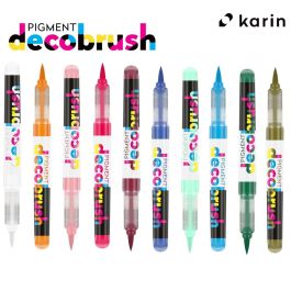 Karin Pigment DecoBrush Acrylic Marker - Brush Tip