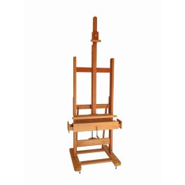 MABEF Beech Wood Studio Easel - H Frame - with Crank for Elevation & Inclination