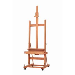 MABEF Beech Wood Small Studio Easel - H Frame - with Crank for Elevation