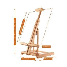 MABEF Beech Wood Oil / Watercolour Table Easel