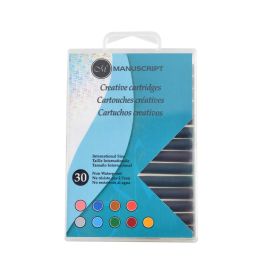 Manuscript Creative Fountain Pen Ink Cartridges - Pack Of 30