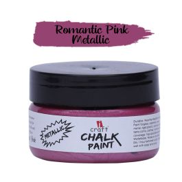 iCraft Metallic Chalk Paint Romantic Pink - Jar of 50 ML