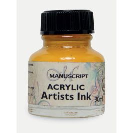 Manuscript Artists Acrylic Dip Pen Ink 30 ML - Brilliant Yellow