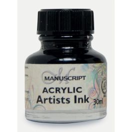 Manuscript Artists Acrylic Dip Pen Ink 30 ML - Indian Black