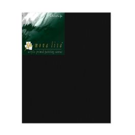 Monalisa Artists' Black Primed Stretched Cotton Canvas Deep Edge - Fine Grain - 450 GSM / 10 Oz - 25.4 x 30.4 cm OR 10