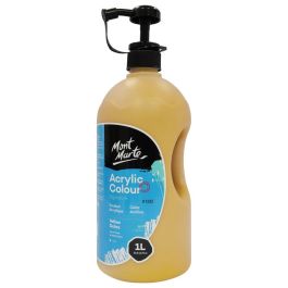 Mont Marte Signature Acrylic Paint - Can of 1000 ml (33.8 Oz) - Yellow Ochre