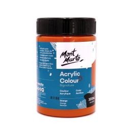 Mont Marte Signature Acrylic Paint - Jar of 300 ml (10.5 Oz) - Orange