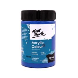 Mont Marte Signature Acrylic Paint - Jar of 300 ml (10.5 Oz) - Cobalt Blue