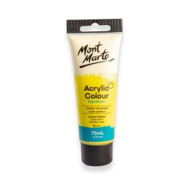 Mont Marte Signature Acrylic Paint - Tube of 75 ml (2.5 Oz) - Lemon Yellow