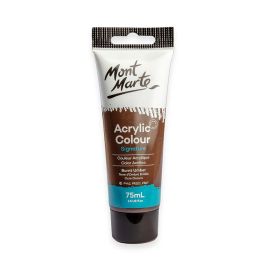 Mont Marte Signature Acrylic Paint - Tube of 75 ml (2.5 Oz) - Burnt Umber