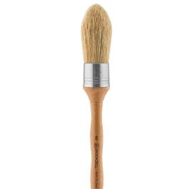 Escoda Natural Chungking Hog Bristle Brush - Series 7600 - Round Oval - Long Handle - Size: 2