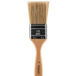 Escoda Natural Chungking Hog Bristle Flat Mural Brush - Series 8247 - Mottler Double Thickness Square Edge - Matt Varnished (135 To 185 mm) Handle - Size: 12