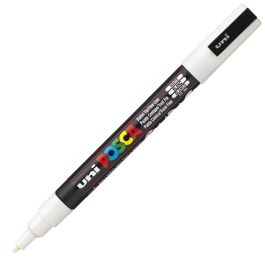 Uni-Posca - Water-Based - Fine Bullet Tip - PC 3M - White Marker