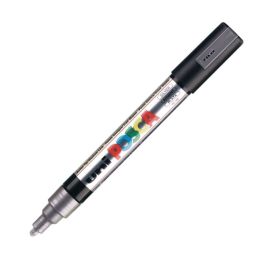 Uni-Posca - Water-Based - Medium Bullet Tip - PC 5M - Silver Marker