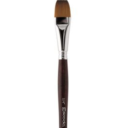 Escoda Prado Tame Synthetic Sable Hair Brush - Series 1322 - Flat Wash - Short Handle - Size: 1/2