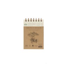 Scholar Artists' Sketch Pad Paryavaran - A6 (10.5 cm x 14.8 cm or 4.13 in x 5.8 in) Natural White Smooth 150 GSM, Spiral Pad of 50 Sheets