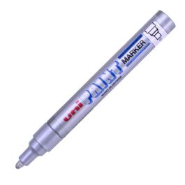 Uni-Ball Uni PX20 Oil Based Paint Marker - Medium Bullet Tip - Silver