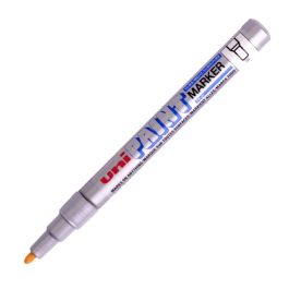 Uni-Ball Uni PX21 Oil Based Paint Marker - Fine Bullet Tip - Silver