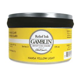 Gamblin Printmaking Relief Ink - Hansa Yellow Light - Jar of 175 ML